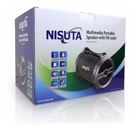 Parlante Portatil Recargable Bluetooth Luz Fm Sd Mic Nisuta