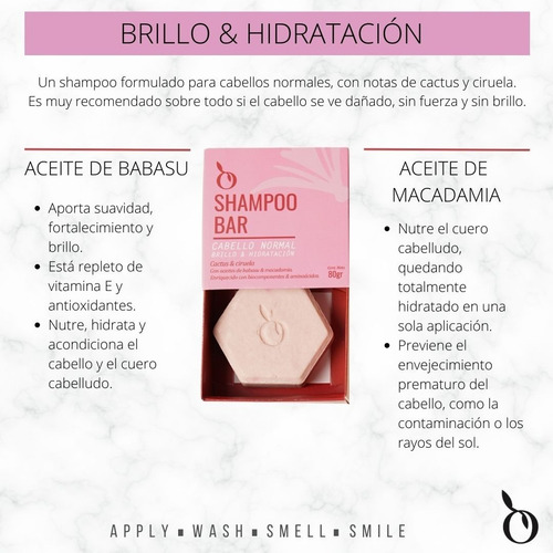 Imagen 6 de 7 de Shampoo Solido Cabello Normal Con Babasu Y Macadamia