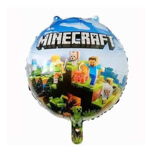 Globo Metálico Redondo Minecraft