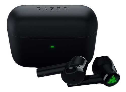 Imagen 3 de 10 de Auriculares in-ear gamer inalámbricos Razer Hammerhead True Wireless X negro con luz verde LED