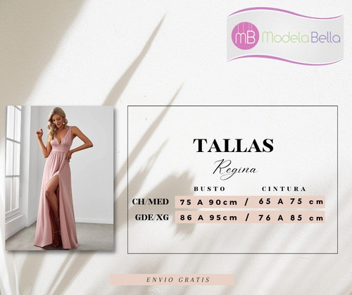 Vestido Largo Fiesta Damas De Honor Pierna Abierta Escote V | Meses sin intereses Vestido Largo Fiesta Damas De Honor Pierna Abierta Escote V | Meses sin intereses