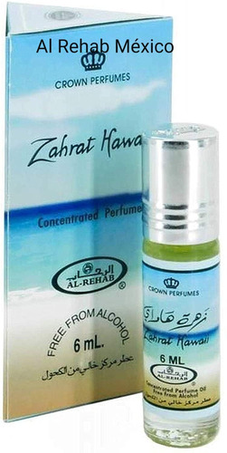 1x Zahrat Hawai Perfume Árabe Al Rehab Roll On 6 Ml Original