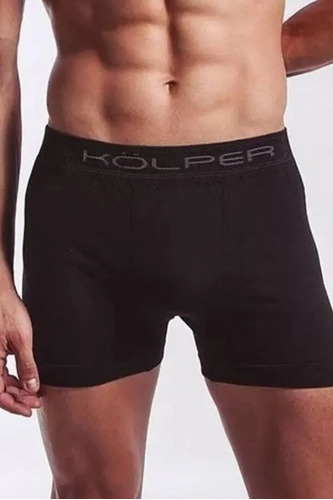 Pack X6 Kolper Boxers Hombre Lisos Algodon Lycra Sin Costura