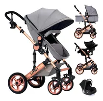 Comprar Coche Bebe Tres En Uno Con Huevito Asiento Moises Cuna Convertible Plegable Liviano Primera Calidad Cartan Nuevo Modelo