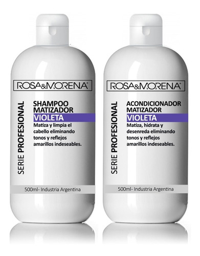 Kit Shampoo Acondicionador Matizador Violeta Rosa & Morena