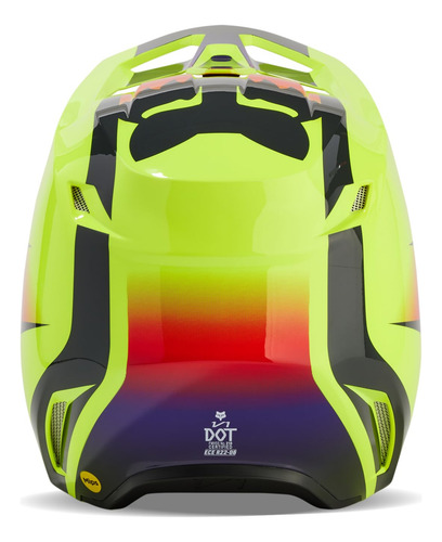 Casco De Motocross Fox Racing V1 Flora Yellow Small