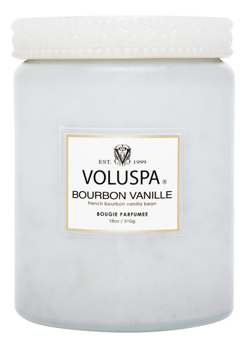 Voluspa Vela Bourbon Vanille | Tarro De Vidrio Grande | 18 O