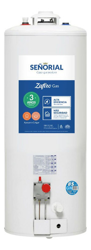 Termotanque A Gas Señorial Zafiro Tsz-85 85lt Blanco