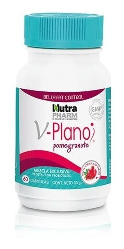 V-plano Pomegranate 60 Cap Quema Grasa Abdominal Nutrapharm