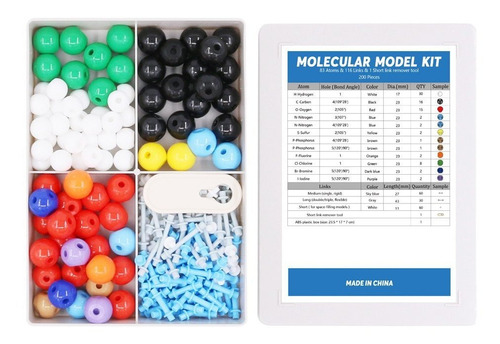 Swpeet 200 Piezas Molecular Kit Modelo De Química Orgánica E