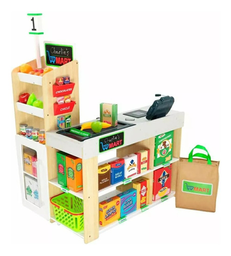 Juego Supermercado Infantil Caja Registradora 65 Accesorios