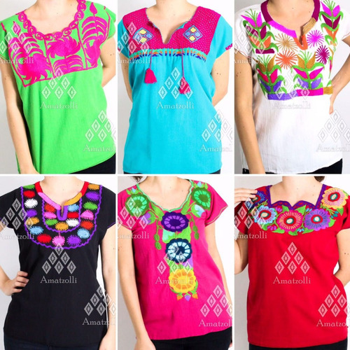 Paca 40 Blusas Artesanales Mexicanas Dif. Modelos Y Tallas 