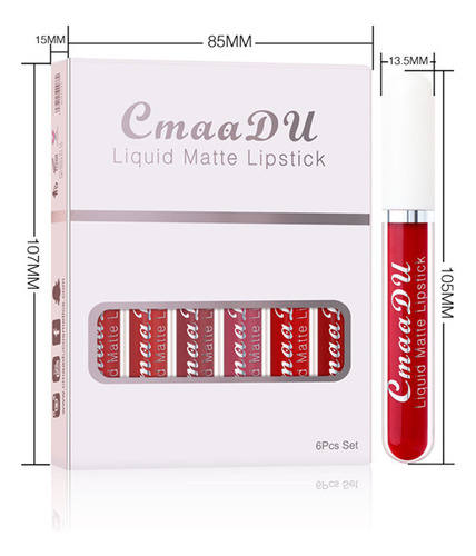 Lápiz Labial Líquido Mate Color Alto Impacto Larga Duración