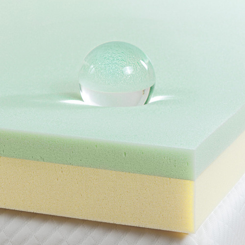 Colchón De Espuma Viscoelástica De Té Verde 5 Cm Gemelo