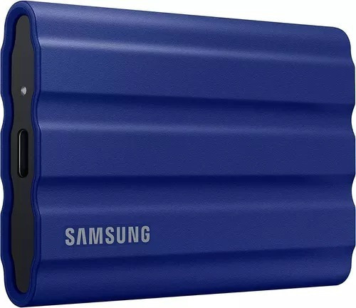 Ssd Externo 1tb Samsung T7 Shield Usb-c Mu-pe1t0r Cor Azul