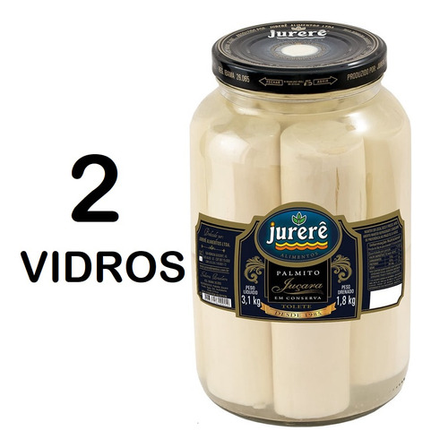 Palmito Juçara Em Conserva Jurerê 1.8 Kg (caixa Com 2 Un)