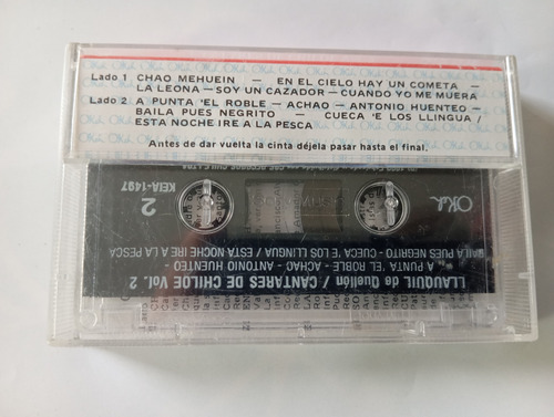 Cassette Del Grup Llauquil De Quellón Cantares De Chiloe V.2 (Usado)