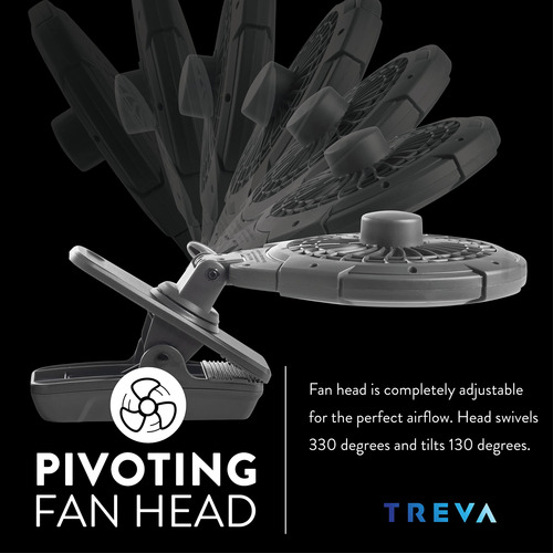 Ventilador Clip O2cool Treva De 12,7 Cm, Bateria De 2 Veloci