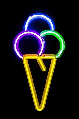 Imagen 7 de 10 de Letras Luminosas Figuras Neon Led. Texto Con Luz De Colores.