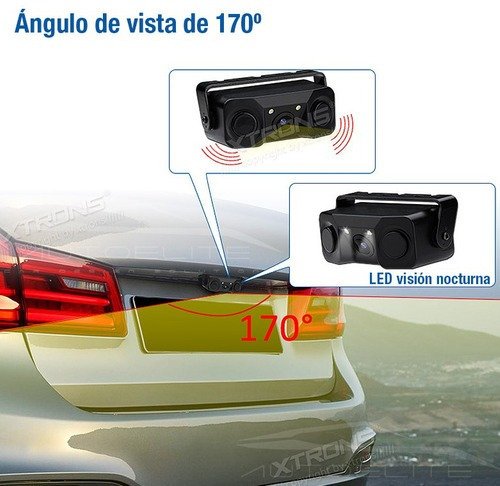 Imagen 3 de 8 de Camara De Reversa Universal 3 En 1 Con Sensores Y Luz Led