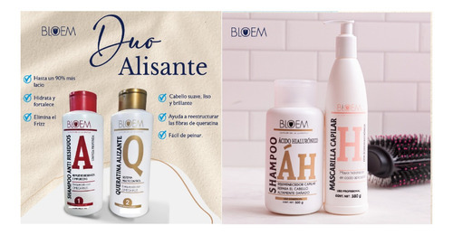 Bloem Tratamiento Alisaso Kit Completo Y Mantenimiento Casa