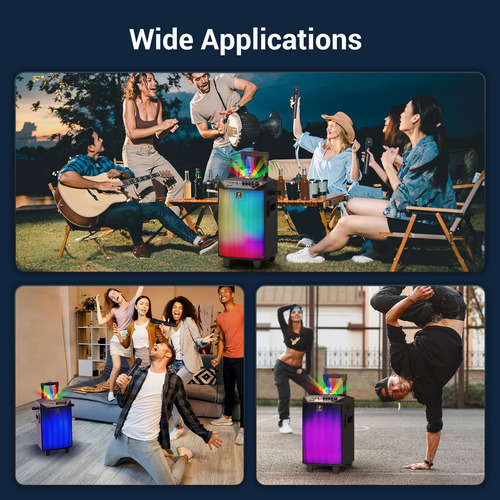 Wireless Karaoke Machine Tonor K20 W/ Dual Microphones & Mor