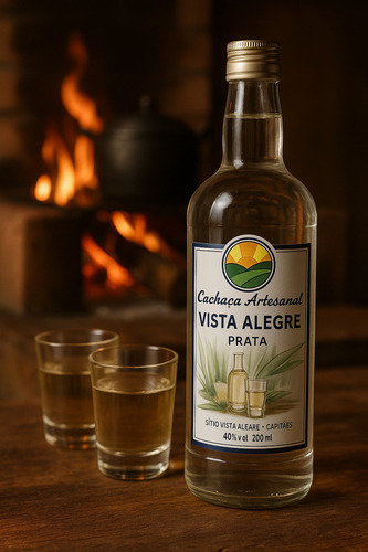 Kit 2 Garrafas De Cachaça Artesanal Vista Alegre 700 Ml 20