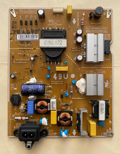 Tarjeta Fuente Para Tv Lg 43 Mod.43lm6300pub (Usado)