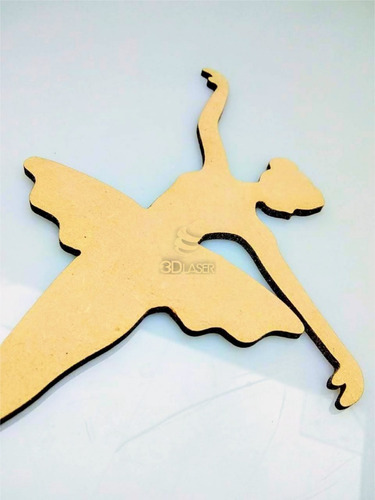 Bailarina Silueta X 10u - Mdf / Fibrofacil