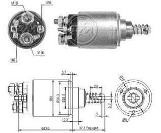 Solenoide Bosch Mercedes Benz 1418-2423 24v.