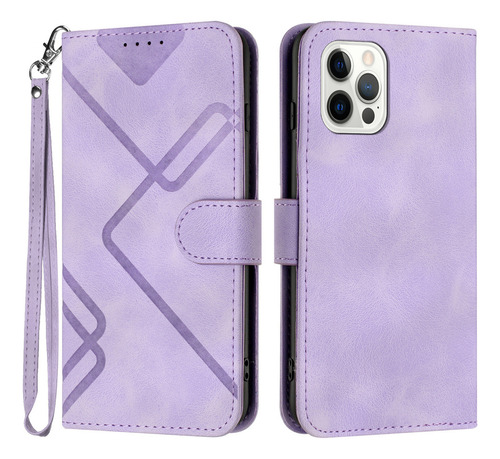 Funda Tipo Cartera De Piel De Lujo For iPhone, Tarjeta Y Te