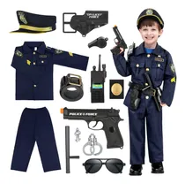 Comprar Uniforme De Disfraz De Policía Luucio Con Accesorios P\u002Fniños
