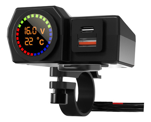 Cargador Usb Modificado Para Motocicleta Puerto Qc 3.0 Carga