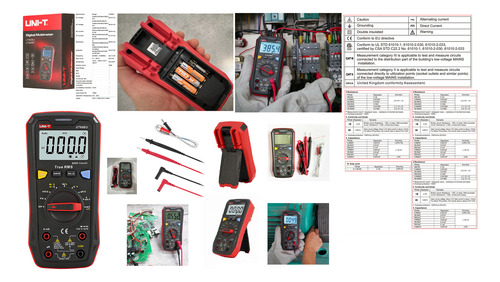 Tester Multímetro Digital Uni-t® Ut60eu® 1000v 10a Ca / Cc