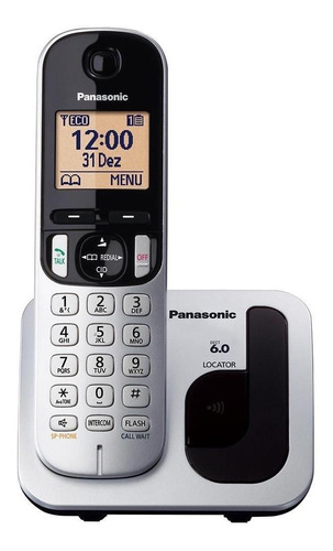 Teléfono Panasonic KX-TGC212 inalámbrico - color plateado