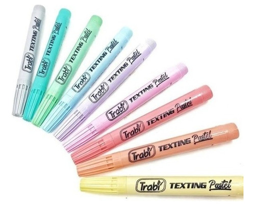 Resaltadores Pastel Texting Trabi Pack X9 Unidades Surtidas