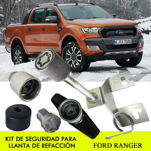 Kit Birlos Seguridad Y Llanta Refacción Ranger Xl Gasolina