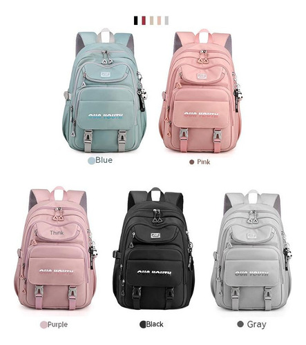 Mochila Impermeable De Gran Capacidad For Estudiantes De Mo