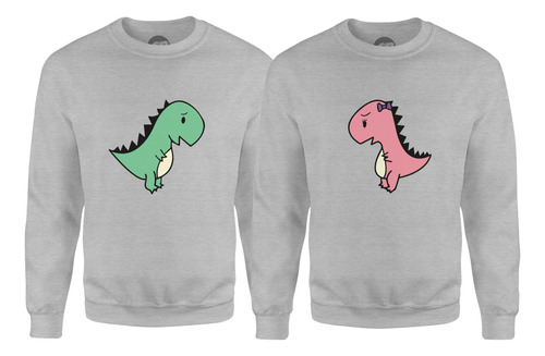 Sudadera Pareja Dinosaurio Dino Novios Amor Duo Sudaderas