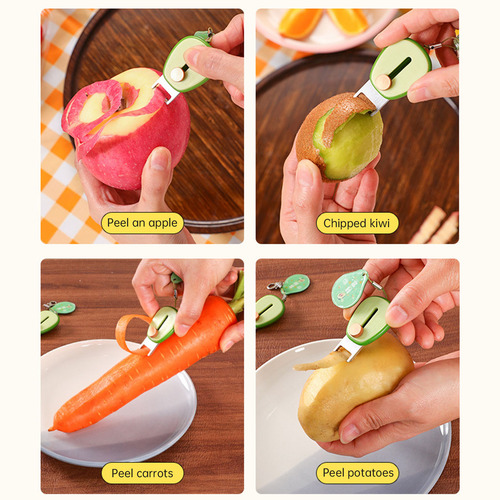 Pelador De Frutas Portátil, Mini Pelador De Acero Inoxidable