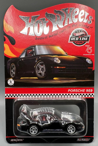 Hot Wheels Porsche 959 Red Line Club 75 Años Porsche Rlc Color Negro
