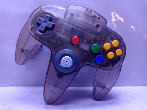 Control Violeta Traslucido Para Nintendo 64 Conector Gris