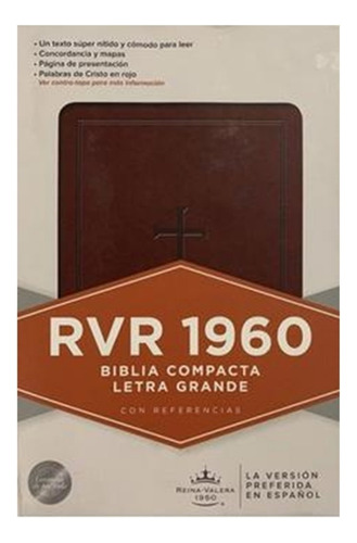 Biblia Compacta Letra Grande Rvr 1960 Marrón( Originales)