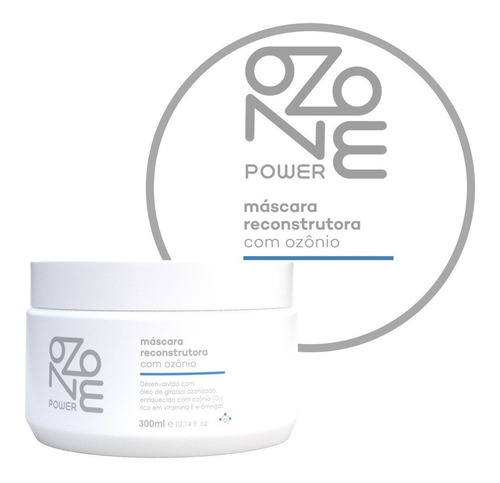 Máscara Para Cabelos Hidratante E Nutritiva Com Ozônio 300g