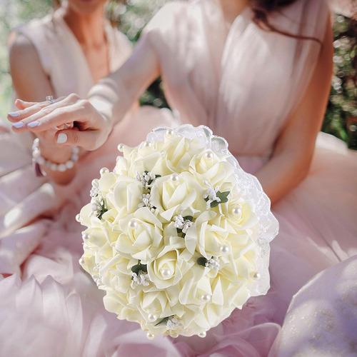 De Novia De Boda Flores Artificiales Rosas Artificiales Ramo