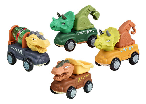 - Coche De Transporte De Dinosaurios Abs Tire Hacia Atrás