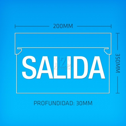 Imagen 4 de 10 de Cartel Led Salida 35x20 Bateria Recargable 220v Cuotas