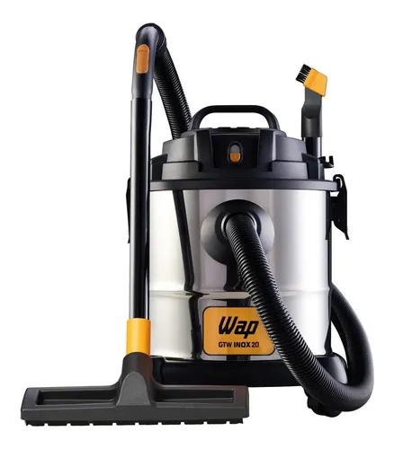 Aspirador Pó E Água Wap Gtw Inox 20 Com Soprador 1600w 160mbar 20 Litros Prata/preto 127v