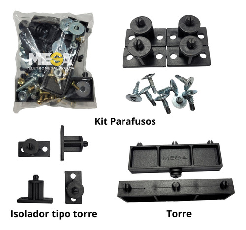 Kit Barramento Trifásico 250a P/ 70 Circuitos Din Completo