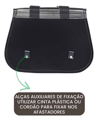 Bolsa Alforge Lateral Moto Custom 18l + Afastador Meteor 350
